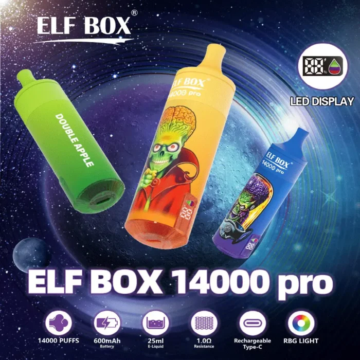 ELF BOX RGB 14000 Pro Original LED Display Edition 14000 Puffs Disposable Vape Pen - Image 1