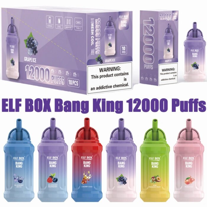 ELF BOX Bang King 12000 Puffs 12K Disposable Vape Flip-Top Bottle E Cigarettes Wholesale - Image 1