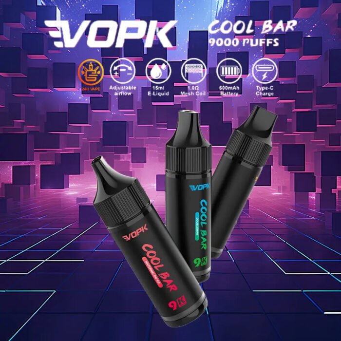 VOPK Cool Bar 9000 9k Puffs 0% 2% 3% 5% Nicotine Latest Original Disposable Vape Pen - Image 1